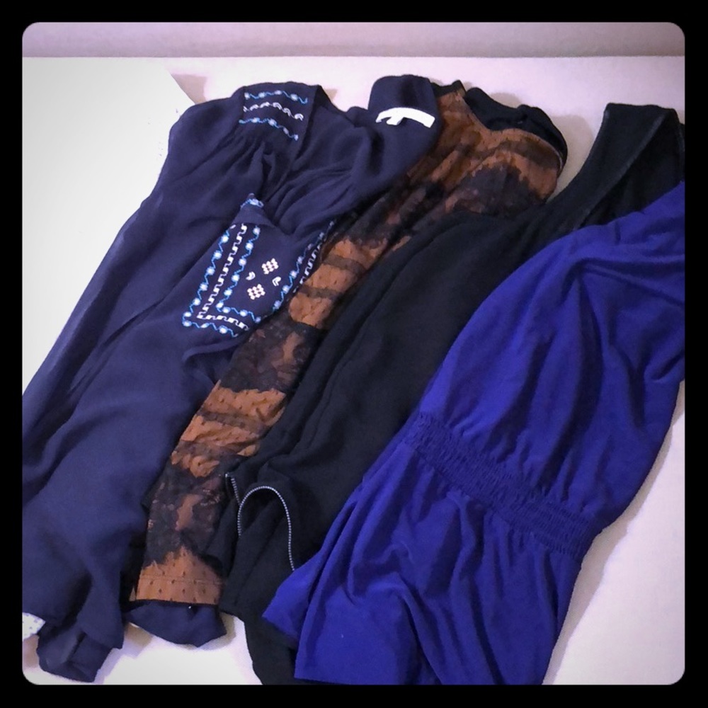LOT of 5 tops- GUC Limited, LOFT, Ro&De, Daniel Ra